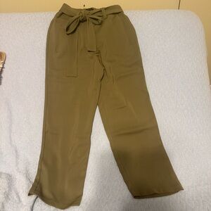 Quince Olive Tie-Waist Trousers